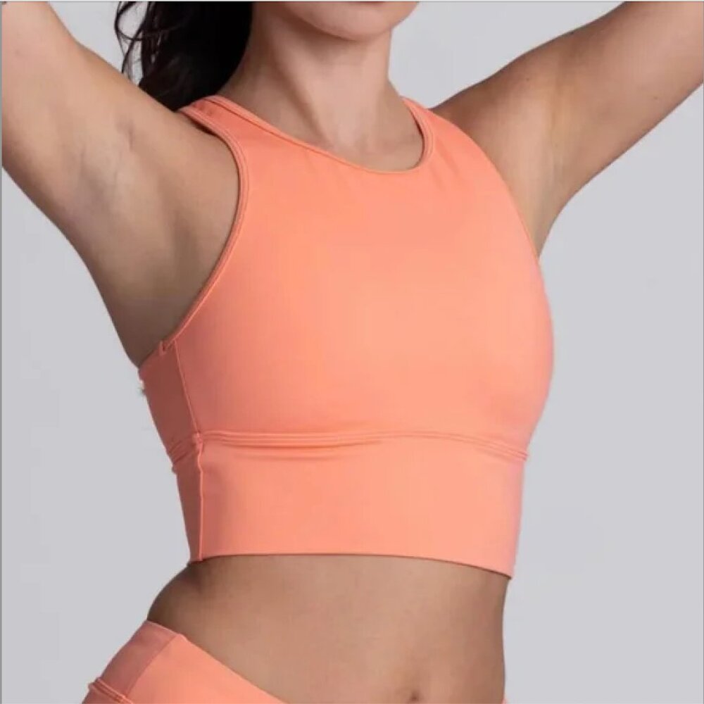 Nearly new - 	 Jolyn Jill Sports Bra Crop Top - Guava